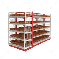 Étagère de comptoir ouverte double face en acier laminé à froid, fabrication industrielle, robuste, installation rapide, stable et durable, pour présentoir King Display Light Duty