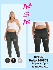 Leggings de yoga Mashum, longueur intégrale, taille haute, sans couture, en spandex et polyester, logo sur la jambe droite - Product Image 3