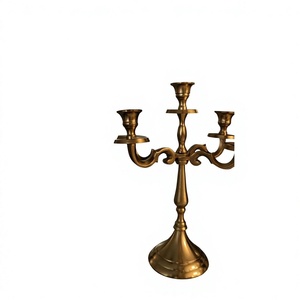 Golden Candelabra <b>Tapered</b> Design Wedding Occasion Decor Table Display Luxury Metal <b>Candle</b> Stand For Candlestick Holder Hot Sell - Product Image 1