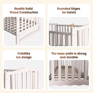 Venta al por mayor, superventas, diseño moderno, niñas y niños, <span class=keywords><strong>cuna</strong></span> convertible y <span class=keywords><strong>cambiador</strong></span>, <span class=keywords><strong>cuna</strong></span> <span class=keywords><strong>de</strong></span> madera blanca oscilante - Product Image 5