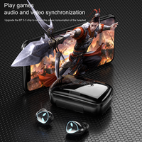 Headset Gaming Sport M20 In-Ear Air Buds Pods dengan Power Bank, Earphone, Headphone, Layar LCD, Headphone Nirkabel M20