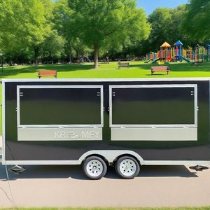 Remorque de luxe en fibre de verre pour la vente de glaces, équipement de cuisine personnalisé pour la restauration, camion de café de haute qualité, remorque de boulangerie mobile pour bonbons et chips - Product Image 1