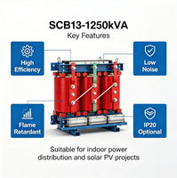 Transformador Trifásico Seco SCB13 de 1250 kVA, 10 kV / 0.4 kV, Transformador de Distribución de Resina Epoxi Fundida