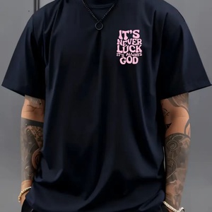 Camiseta Casual de Verano para Hombre con Cuello Redondo y Estampado de Letras Inglesas en 3D, Manga Corta Holgada - Product Image 6