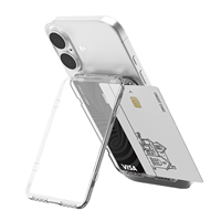 Porte-cartes magnétique universel transparent personnalisable pour iPhone 17 Pro Max, séries 16, 15, 14, 13, 12