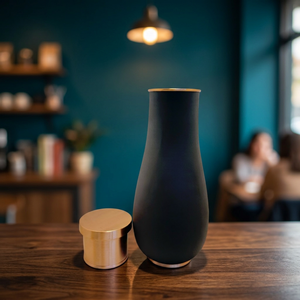 Premium Matte Chocolate Brown Pure Copper Bedside Carafe Jar 1500ml Powder Coated Coffee Brown <b>Pot</b> Luxury Wellness Drinkware <b>Set</b> - Product Image 2