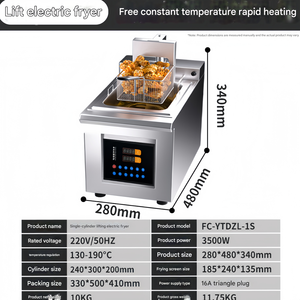 <span class=keywords><strong>Friteuse</strong></span> électrique de comptoir <span class=keywords><strong>avec</strong></span> réservoir d'huile <span class=keywords><strong>amovible</strong></span> pour un nettoyage facile - Product Image 6