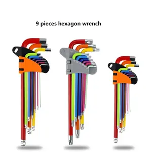 Kleur Inbussleutel Chroom Vanadium Staal Bal Hoofd Medium Lengte Extended Vouwen Multifunctionele Wrench