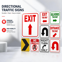 Panneau de signalisation routière de sécurité, indicateur de séparation de circulation, panneau réfléchissant en aluminium résistant aux intempéries, panneau de direction de circulation