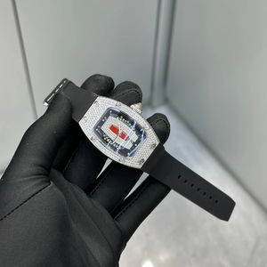 Montre pour homme en moissanite, mouvement mécanique, mouvement automatique, montre de luxe haut de gamme - Product Image 2