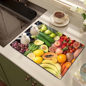 Diatomaceous đá thấm món ăn khô Mat cho nhà bếp truy cập cà phê nhà sản xuất nhà bếp cao su món ăn mat - Product Image 3