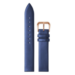 Correa de reloj de seda Correa de cuero Correa azul genuina - Product Image 2