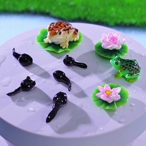 Accesorios para Estanques Artificiales en Miniatura, Lirios Flotantes de Resina, Figuras de Giróncillos Pequeños, Figuras de Animales para Estanques y Acuarios - Product Image 2