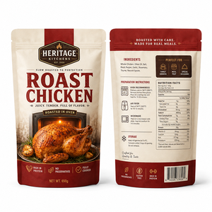 Bolsas <span class=keywords><strong>de</strong></span> Plástico con Cierre para Comida para Llevar, Aptas para Microondas, Impresas Personalizadas, para Pollo Asado en Rostizador - Product Image 5