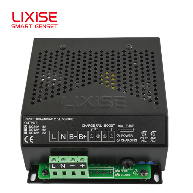 LIXiSE LBC2405 Intelligent Float Battery Charger Short Circuit Reverse Polarity Protection Genset Starting Battery Manufacturer