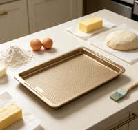 GoodCook BestBake Loyang Kue Persegi Panjang Anti Lengket Berbahan Baja Karbon Bertekstur 15.5" X 10.6" Aman untuk Mesin Cuci Piring Tebal 2.5cm