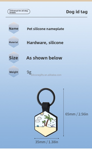 Pelacak Tag Hewan Peliharaan Logo Kustom, Enamel Peredam, Kode QR, Cetakan Pribadi, Baja Tahan Karat, Karet Silikon Tahan Tarik, Tali untuk Anjing Ukuran <span class=keywords><strong>S</strong></span>/M/L - Product Image 5