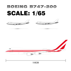 1:65 quy mô các hãng hàng không Kyrgyzstan <span class=keywords><strong>Boeing</strong></span> <span class=keywords><strong>747</strong></span>-200sf đặc biệt vận chuyển hàng hóa mô hình lớn máy bay triển lãm & hiển thị - Product Image 3