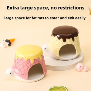 Abri confortable pour petits animaux de compagnie, matériau en céramique, résistant à la <span class=keywords><strong>chaleur</strong></span>, usage quotidien, maison pour <span class=keywords><strong>hamster</strong></span>, cachette pour petits animaux, nid de sommeil - Product Image 2