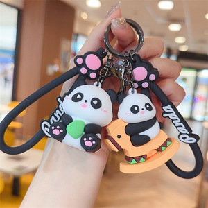 พวงกุญแจรูปการ์ตูนคังฟูแพนด้า 3 มิติ ทำจากยางผสมโลหะ ปลอดสารพิษ ใส่เหรียญได้ เป็นมิตรกับสิ่งแวดล้อม ของขวัญจี้ห้อยรูปตุ๊กตาเทควันโด - Product Image 5