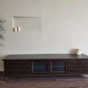 Mueble de TV de Madera Maciza de Cerezo, Estilo Retro Americano, Mueble de Almacenamiento para Sala de Estar, Uso Doméstico - Product Image 2