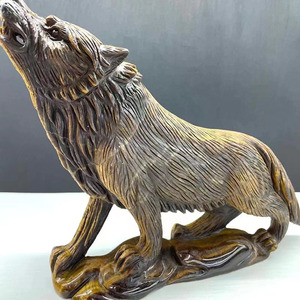 <span class=keywords><strong>Loup</strong></span> en cristal sculpté à la main en <span class=keywords><strong>oeil</strong></span> de tigre de qualité supérieure - Product Image 4