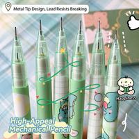 Crayon mécanique mignon de dessin animé, mine remplaçable de 0,5 mm, corps en plastique, papeterie scolaire pour enfants