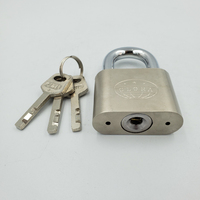 Cadenas de mode portable à clé ronde nickelée de 30mm avec lame de serrure de porte pour la maison ou le bureau