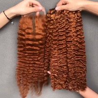 Lots de Cheveux Naturels Vietnamiens avec Closure, Couleur Brun 99j, Cheveux Bouclés Birmans, Frontal en Dentelle 5x5 13x4, Lots de Cheveux Humains Bouclés en Vrac