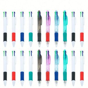 Wholesale Creative 1.0Mm Plastic Four-Color Ballpoint Retractable Multi-Color Promotional Student Marking <b>Pens</b> - Product Image 1