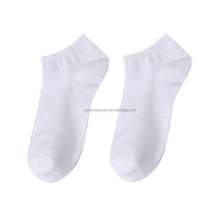 Chaussettes basses unisexes confortables de haute qualité pour hommes, idéales pour les affaires, couleur personnalisable noir et blanc