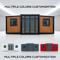 Maison conteneur mobile préfabriquée pliable extensible résistante aux ouragans au design contemporain avec caractéristiques modulaires et portables