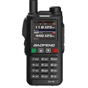 Baofeng Tri Band, UV-18 Radio Ham UV-18M 5 Watt Analog Jarak Jauh WalkieTalkie UHF VHF
