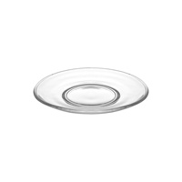 Assiettes à collation modernes et minimalistes en verre transparent épaissi, émaillées blanches, résistantes au micro-ondes, vente en gros du fabricant