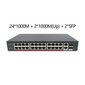 24 Port POE <b>Switch</b> 802.3af/at 24*1000Mbps+2*1000Mbps Uplink RJ45+2*SFP Gigabit Rack Network <b>Switch</b> 48V 400W <b>Ethernet</b> <b>Switch</b> 24 P - Product Image 5