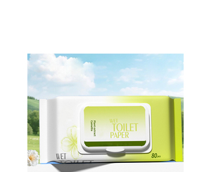 Lingettes humides pour toilettes jetables pour femmes et hommes, eau pure, adaptées pour essuyer les fesses et les parties intimes, 80 feuilles. - Product Image 5
