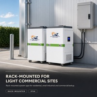 Système de stockage d'énergie solaire domestique tout-en-un, monté en rack, avec batterie onduleur 10KW 43KWh LiFePO4 hybride hors réseau, IP54, BMS intelligent