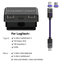 SIKAI RGB Dok Pengisi Daya Magnetik untuk Logitech G Pro X 2 G Pro Dudukan Pengisi Daya Mouse Nirkabel Aksesori Pengisi Daya Mouse Tipe C