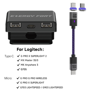 Station de charge magnétique SIKAI RGB pour souris sans fil Logitech G <span class=keywords><strong>Pro</strong></span> X 2 G <span class=keywords><strong>Pro</strong></span>, support de charge Type-C, accessoires de chargeur de souris - Product Image 6