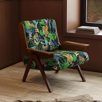 Fauteuil de détente individuel en bois massif, style Wabi-Sabi du milieu du siècle, durable, design américain, pour hôtel, salon, balcon, confortable et écologique
