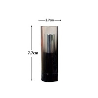 Tube de rouge à lèvres rond de luxe populaire à dégradé noir, contenant de baume à lèvres, emballage cosmétique personnalisé, vente en gros, design sur mesure
