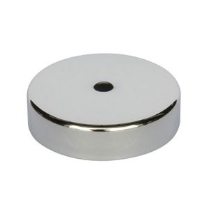 Flor decorativa metálica en cromo, 80x15 mm; ideal para embellecer techos y lámparas, proporcionando un toque elegante. - Product Image 1