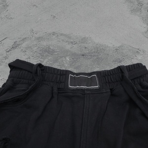 Pantalon de survêtement cargo déchiré noir pour homme, taille élastique avec cordon de serrage, style urbain, décontracté, automne - Product Image 3