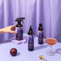 2 4 oz Ensemble d'emballages cosmétiques pour soins capillaires Bouteille vide pour huile capillaire Bouteille de pulvérisation d'humidité bouteille de mousse pot de crème étiquette personnalisée autocollant