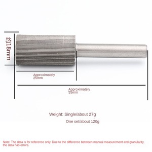 6ピースフェイスミリングカッターロータリー彫刻ドリル付き6PC DIY根彫り研削制作木工用ロータリーファイル - Product Image 3