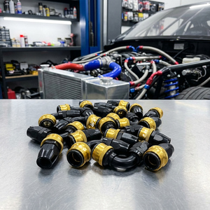 Raccordo rapido girevole BJR per auto, in alluminio resistente, nuovo, viola, AN12 AN16 AN20, a 90 gradi, con attacco a una mano e raccordi AN - Product Image 2