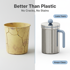 Conteneur à déchets alimentaires en vrac de 3 L, design <span class=keywords><strong>anti</strong></span>-odeur, support de comptoir portable avec poignée pour la cuisine, poubelle à compost en acier inoxydable - Product Image 4