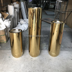 Florero inferior <span class=keywords><strong>de</strong></span> acero inoxidable <span class=keywords><strong>de</strong></span> doble color <span class=keywords><strong>de</strong></span> moda moderna europea <span class=keywords><strong>para</strong></span> decoración <span class=keywords><strong>de</strong></span> interiores Maceta <span class=keywords><strong>de</strong></span> metal elegante <span class=keywords><strong>para</strong></span> su hogar - Product Image 2