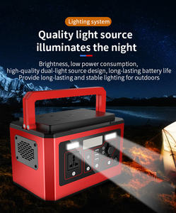 500W 백업 리튬 배터리 휴대용 발전소 순수 사인파 AC 콘센트 태양 발전기 야외 캠핑 여행 사냥 - Product Image 3