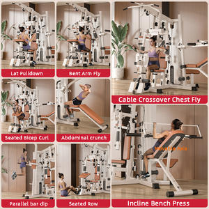 Estación de entrenamiento de gimnasio en casa con pila de pesas y sistema de polea Equipo de ejercicio multifunción para entrenamiento en casa - Product Image 6